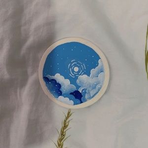 ❤️handcrafted blue sky circle wood